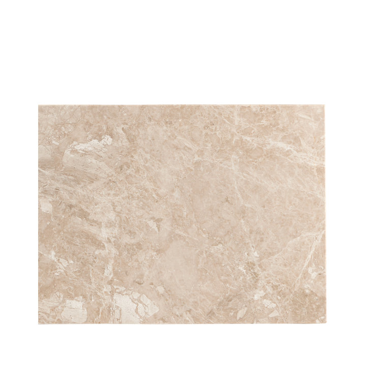 Selene 48'' Crème Marble and Polished Brass Console Table