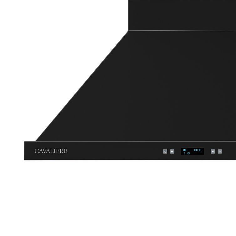 30-Inch Matte Black Stainless Steel Convertible Wall Mount Range Hood