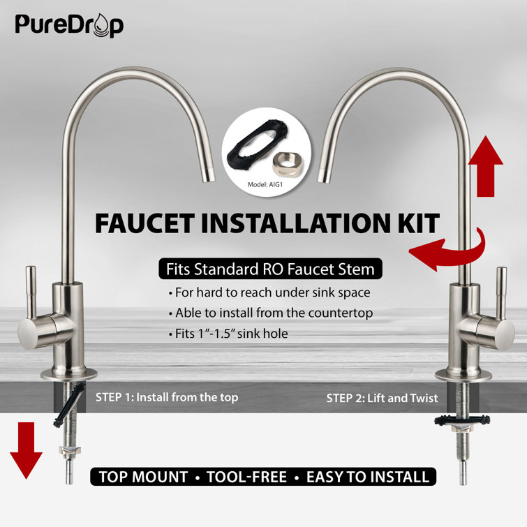 PureDrop 6-Stage Alkaline Remineralization Under-Sink Water Filter System