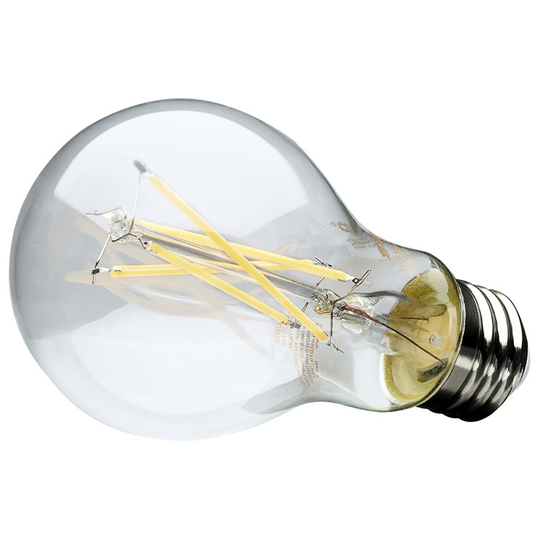 Clear Warm White LED Filament Bulb, 8 Watt, 4-Pack