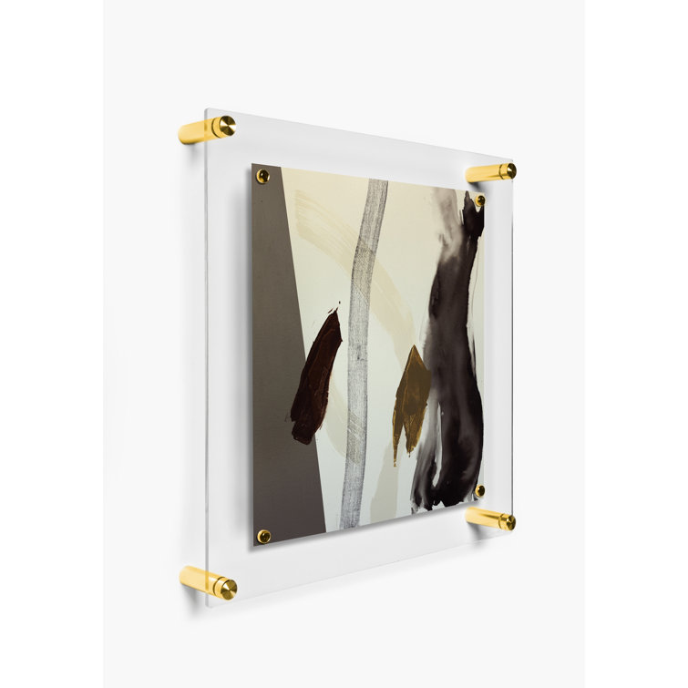 Gold Acrylic Floating Wall Frame for 12x12 Art