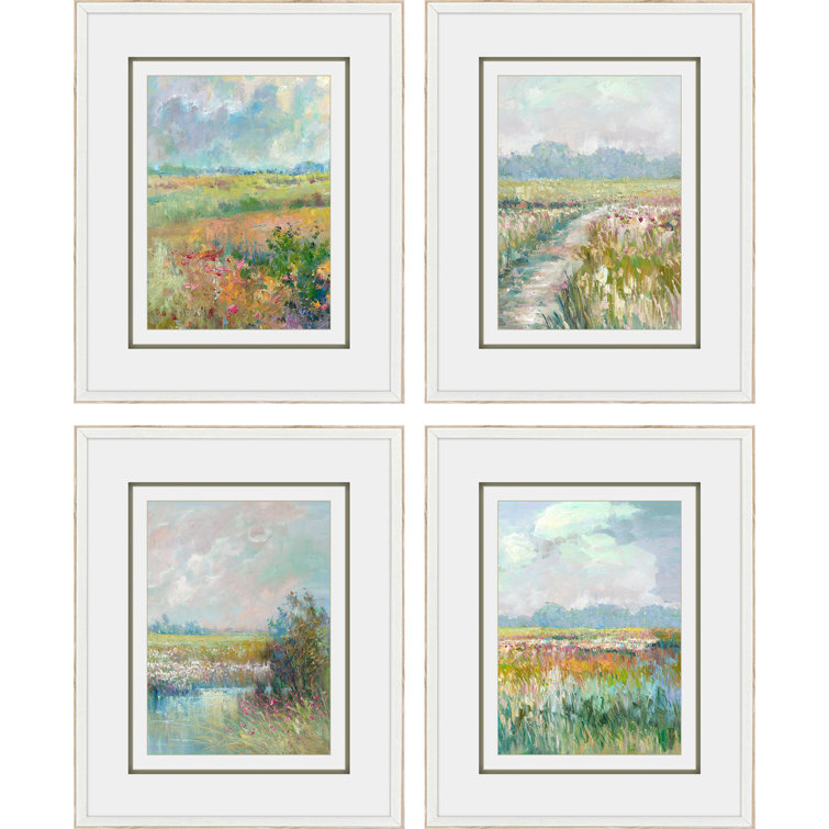Sarah Lang Pastel Spring Landscape Canvas Wall Art Set