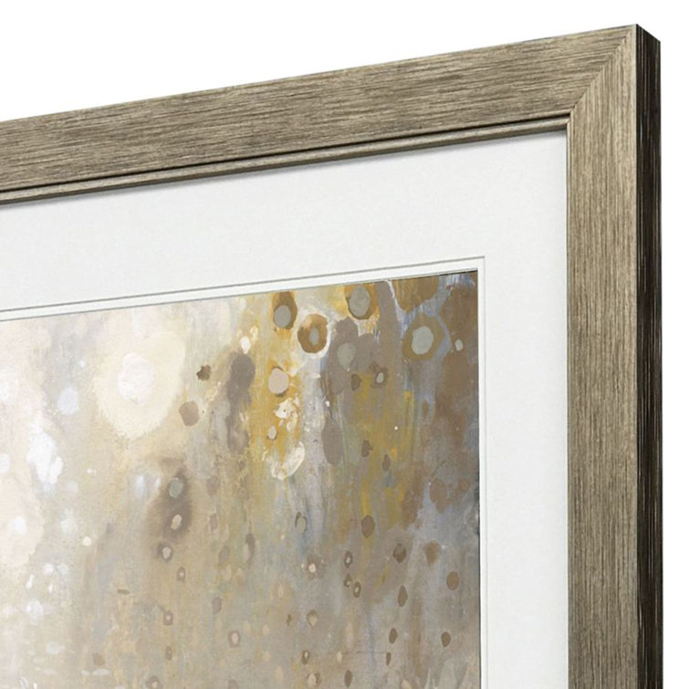 Distressed Silver Framed Hazy Lakeside Canvas Wall Art
