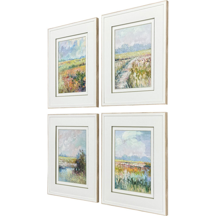Sarah Lang Pastel Spring Landscape Canvas Wall Art Set