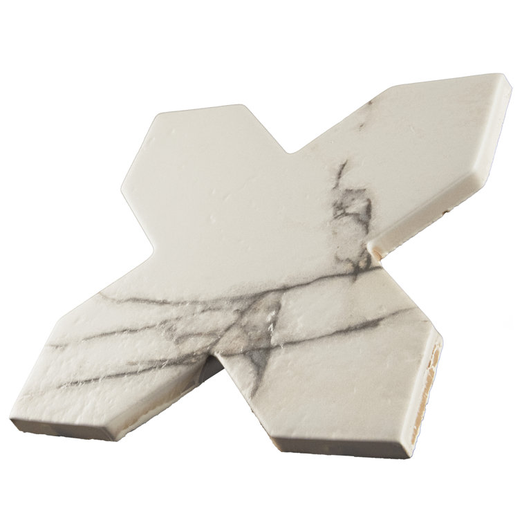 White and Gray Marble Look Porcelain Floor and Wall Tile