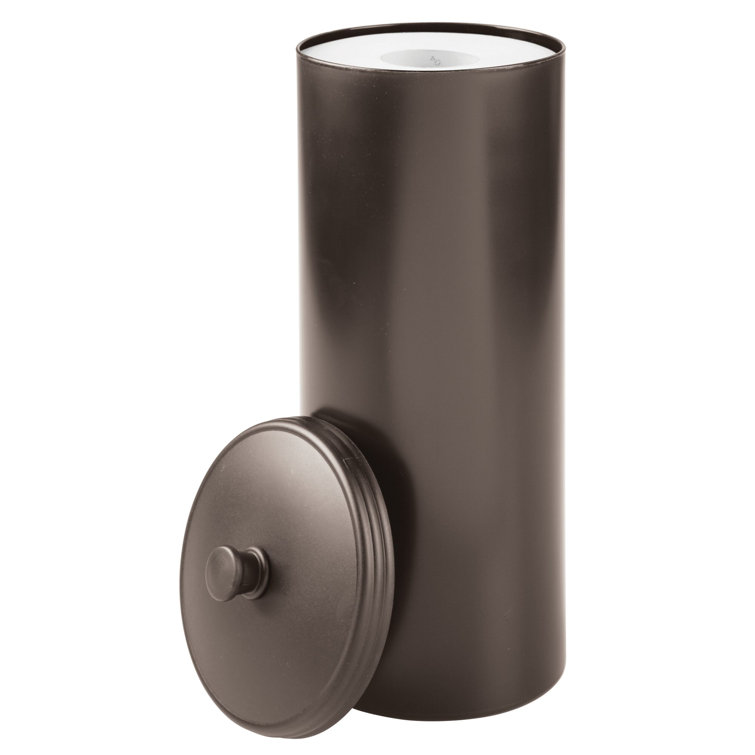 Bronze Freestanding Toilet Paper Holder with Lid, 15.5"