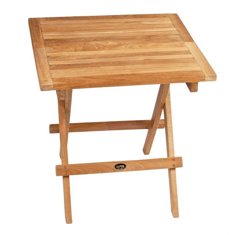 Outdoor 20" Square Teak Folding Side Table