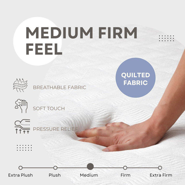 L’Baiet 6” White Gel Memory Foam Twin Mattress