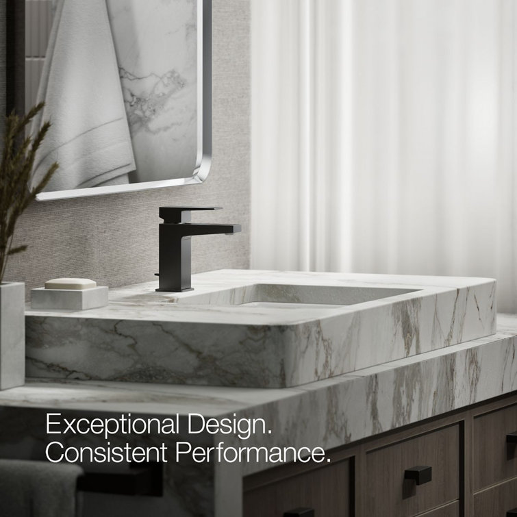 Honesty Matte Black Single-Handle Low-Arc Bathroom Faucet