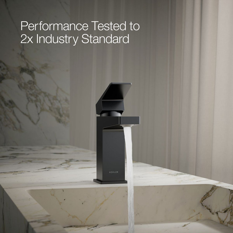 Honesty Matte Black Single-Handle Low-Arc Bathroom Faucet