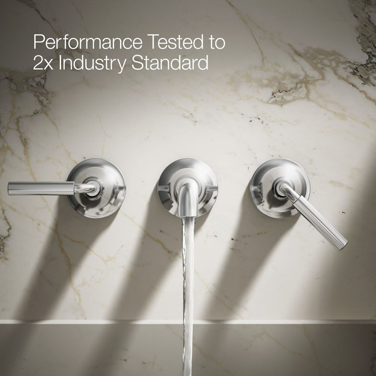 Tone Midcentury Modern Polished Chrome Wall-Mount Bathroom Faucet