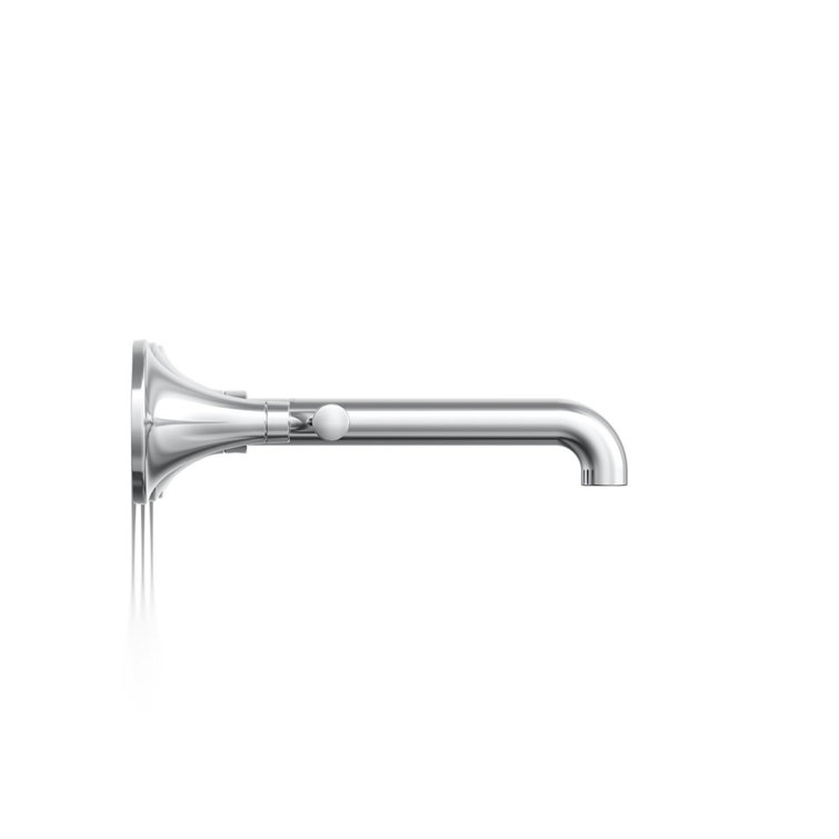 Tone Midcentury Modern Polished Chrome Wall-Mount Bathroom Faucet