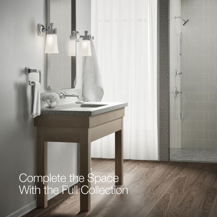 Tone Midcentury Modern Polished Chrome Wall-Mount Bathroom Faucet