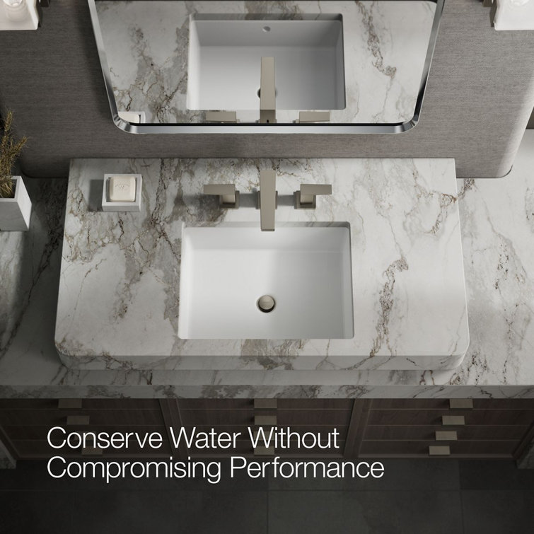 Honesty Brushed Nickel 4.81" High 2-Handle Widespread Bathroom Faucet