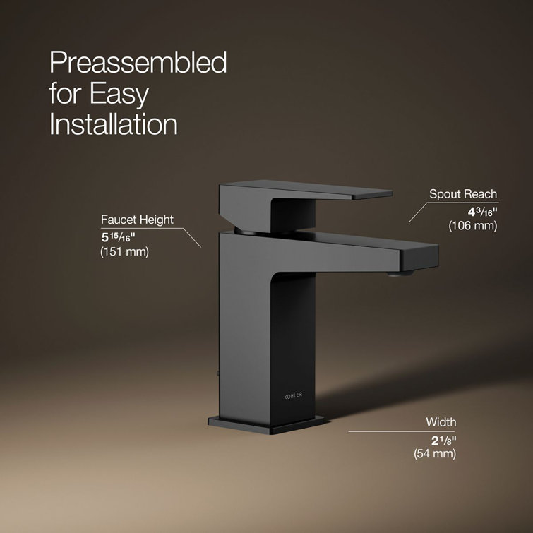 Honesty Matte Black Single-Handle Low-Arc Bathroom Faucet