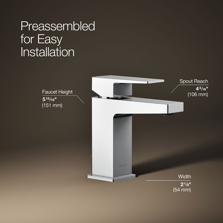 Honesty Modern Single-Handle Polished Chrome Bathroom Faucet