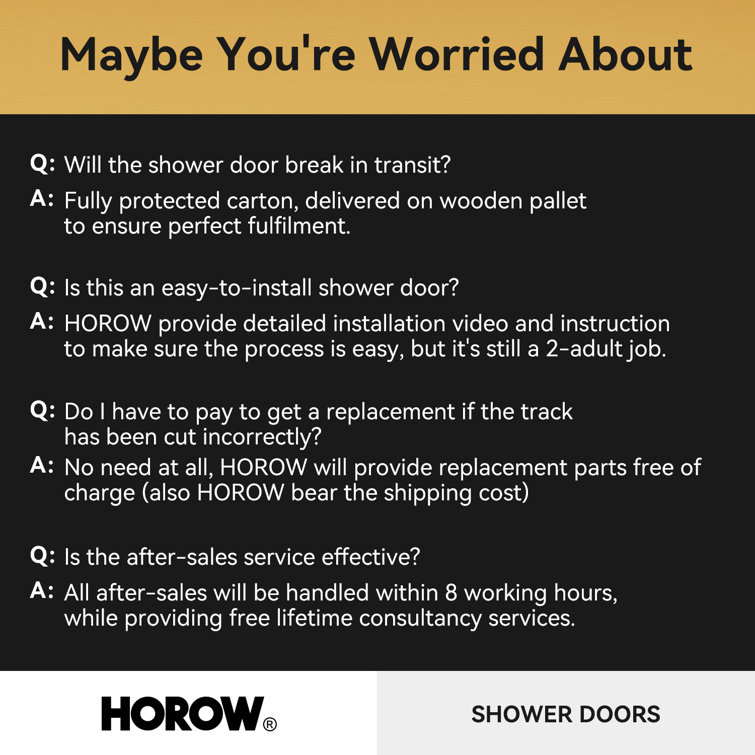 Matte Black Frameless Double Sliding Shower Door with Clear Glass