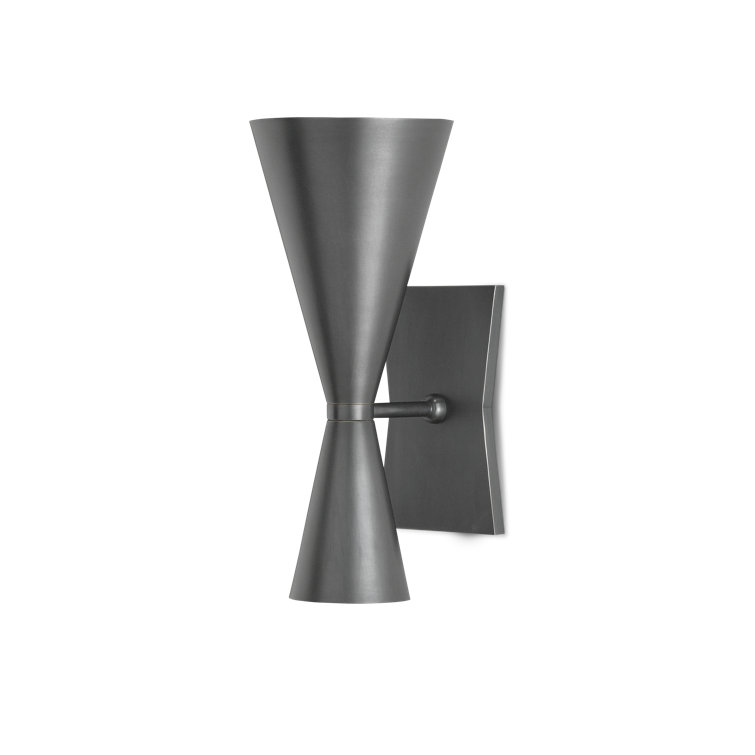 Black Iron 15" Direct Wired Electric Sconce with Dual Bulbs