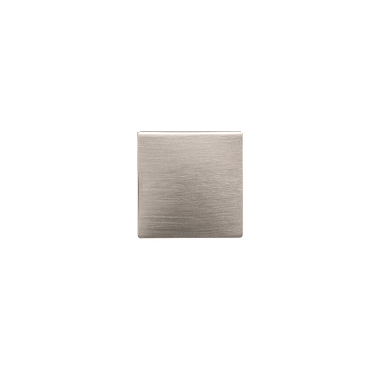 Satin Nickel Square Modern Cabinet Knob with Mounting Hardware