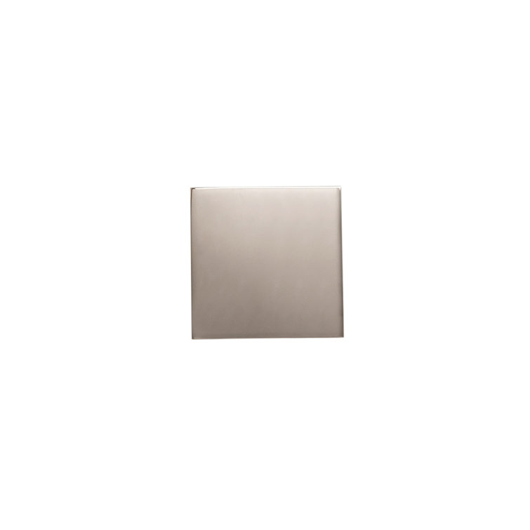 Polished Nickel Square Cabinet Knob with Mounting Hardware