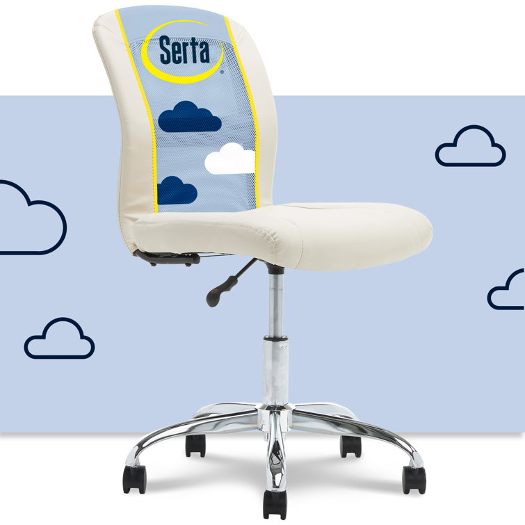 Inspiration Cream Faux Leather Ergonomic Task Chair