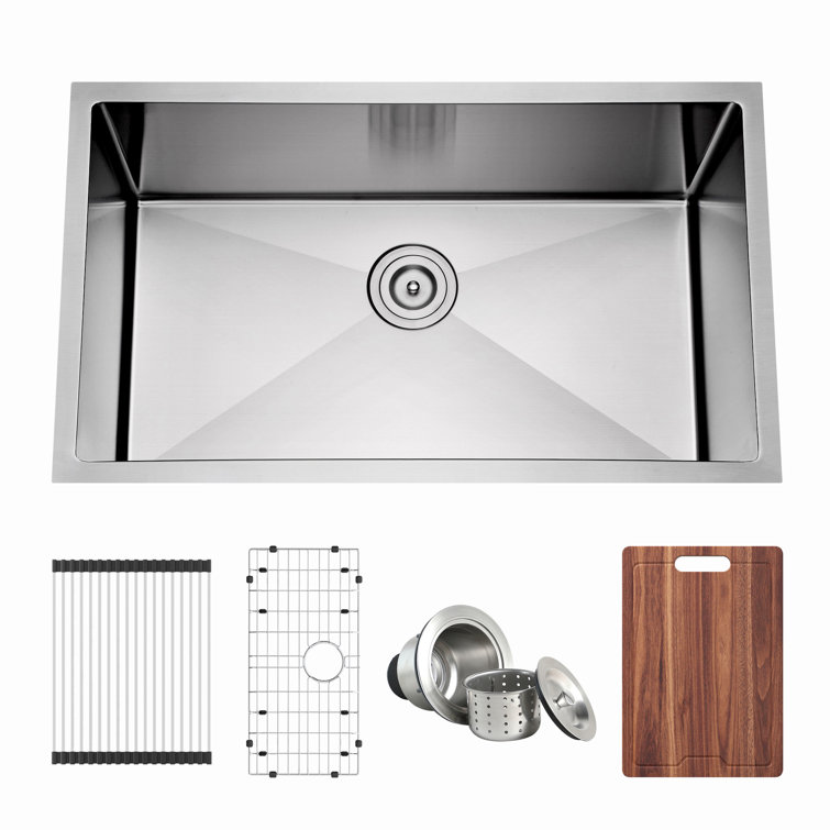 30 Inch Stainless Steel Undermount Single Bowl Kitchen Sink