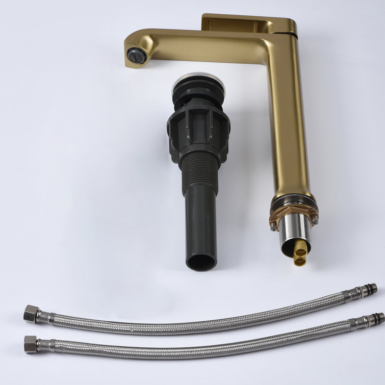 Brushed Gold Single Handle Vessel Sink Faucet