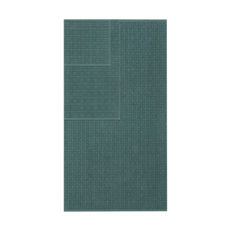 Slate Greek Key Pattern Cotton Bath Towel 30"W x 54"L