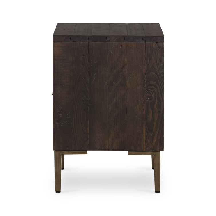 Rustic Sandalwood Reclaimed Pine 1-Drawer Nightstand