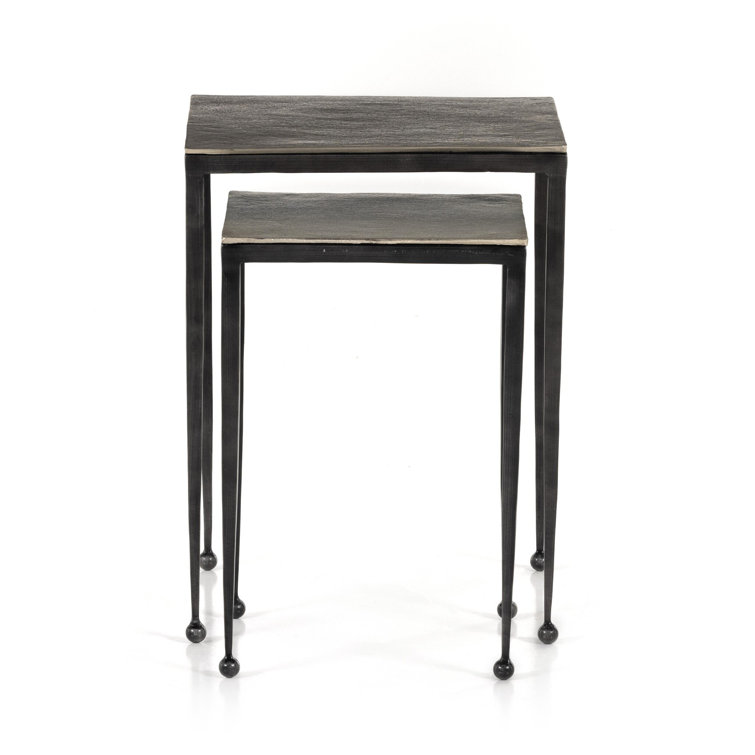 Dalston Antique Rust Metal Nesting End Tables