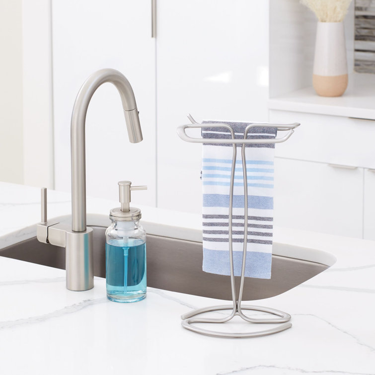 Satin Bronze Freestanding Rectangular Towel Holder