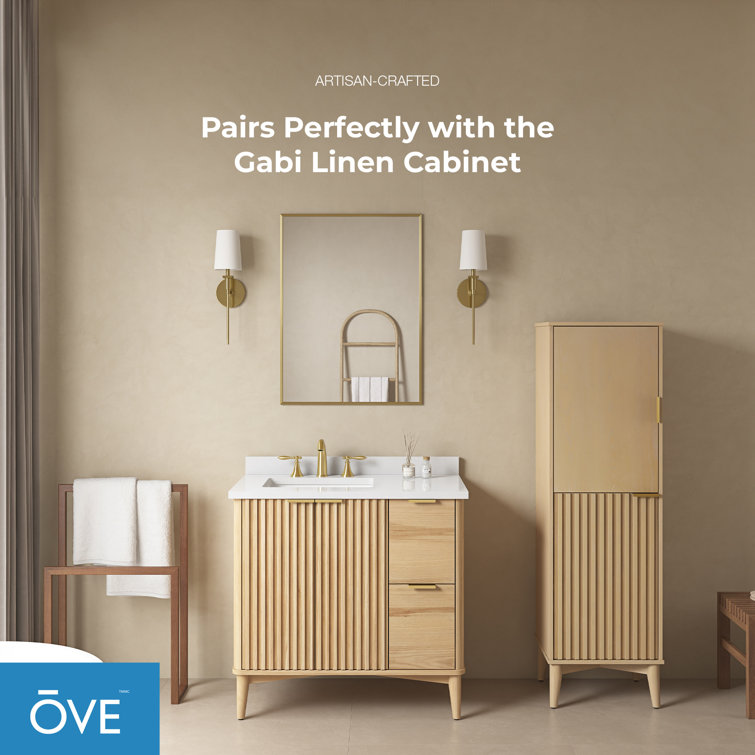 Ronson 36" Rustic Ash Single Sink Scandinavian Bathroom Vanity