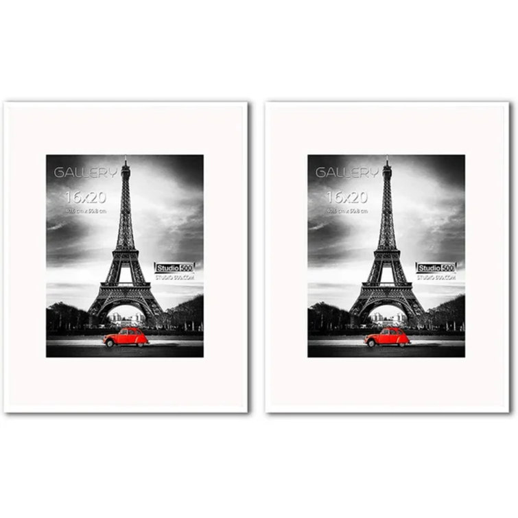 16 x 20 Black Pine Wood Wall Picture Frame with Tempered Glass