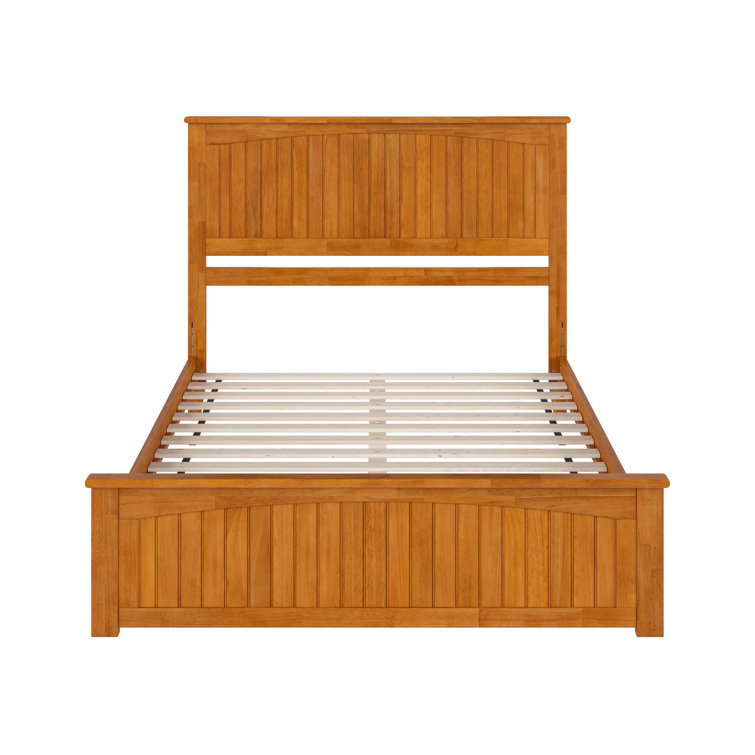 Nantucket Light Toffee Queen Solid Wood Platform Bed with Headboard