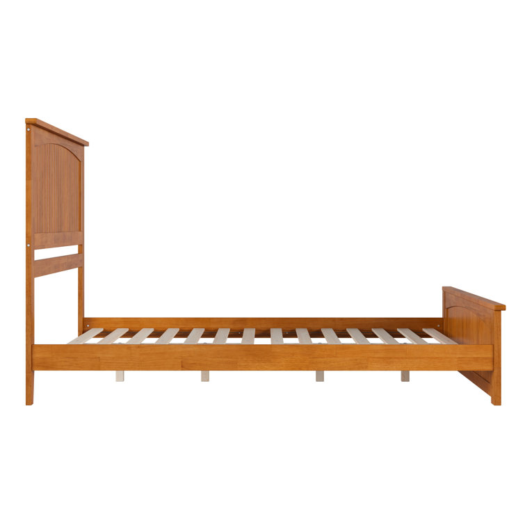 Nantucket Light Toffee Queen Solid Wood Platform Bed with Headboard