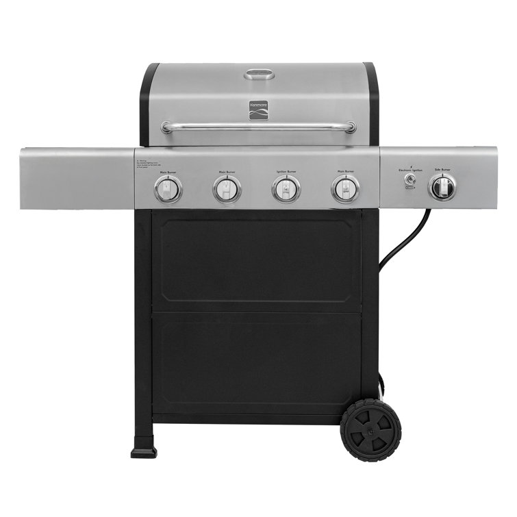 Kenmore 4-Burner Stainless Steel Propane Gas Grill with Side Burner