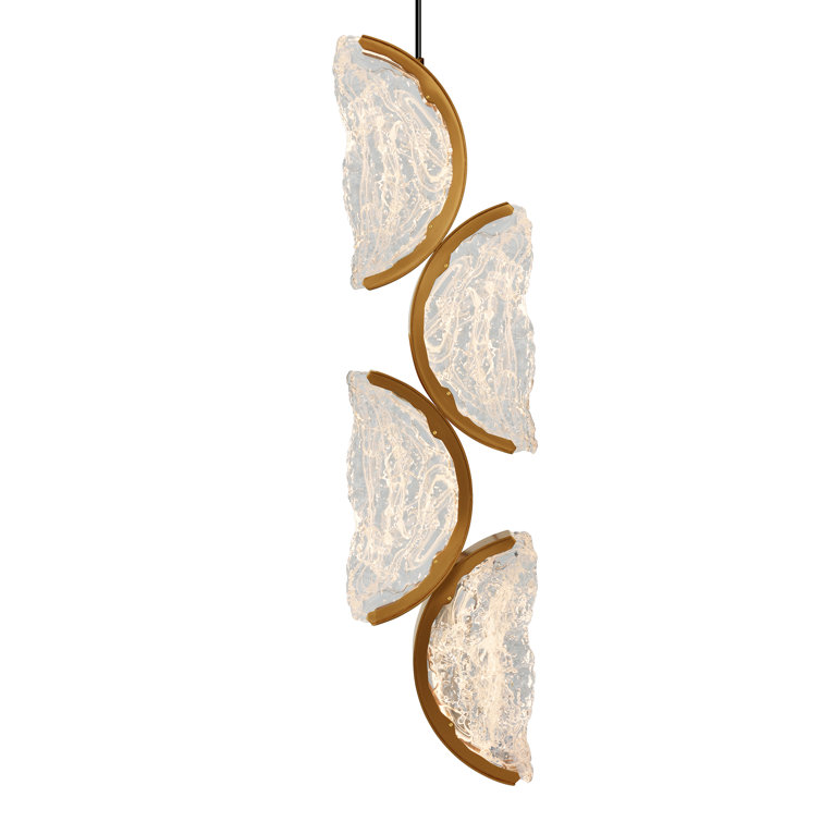 Brass and Glass Modern LED Mini Pendant Light