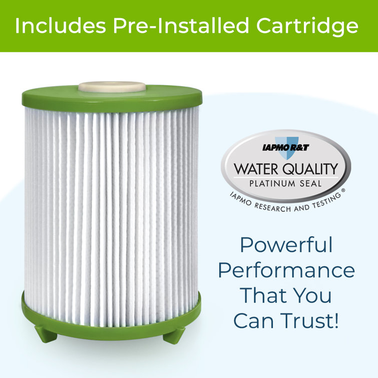 Premium Under-Sink Water Filtration System with Polished Brass Faucet