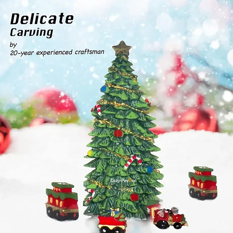 13'' Bronze Christmas Tree Musical Snow Globe Lantern