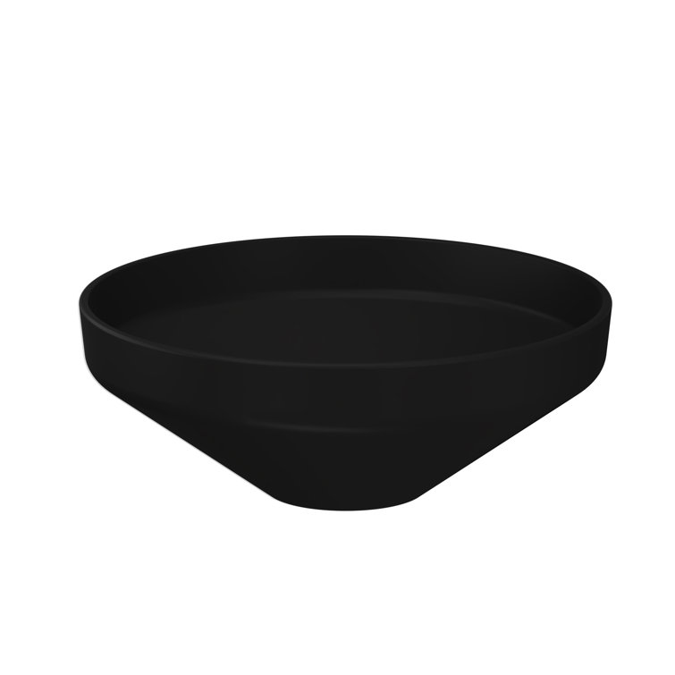 Matte Black Round Ceramic Vessel Bathroom Sink