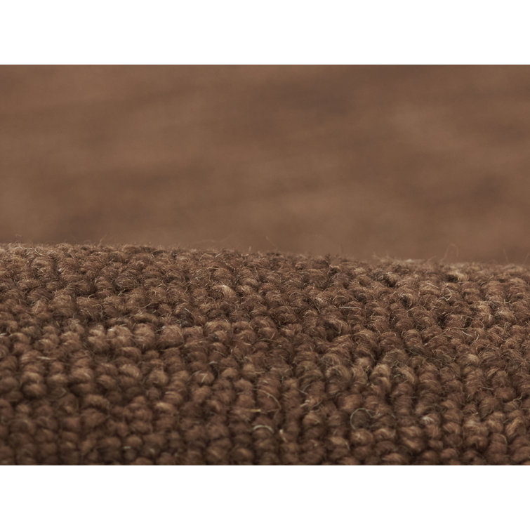 James Hand-Tufted Brown Wool Rectangular Area Rug 4' x 6'