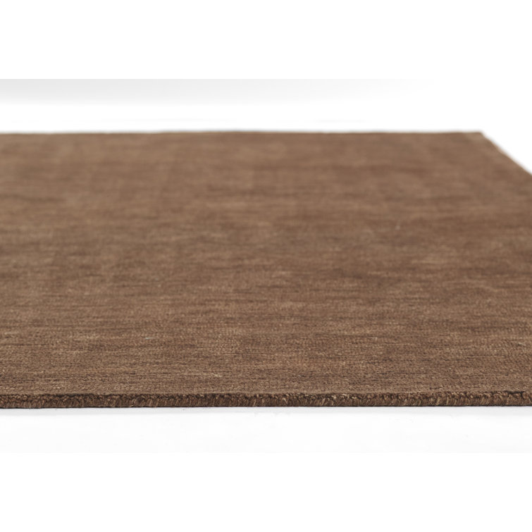 James Hand-Tufted Brown Wool Rectangular Area Rug 4' x 6'