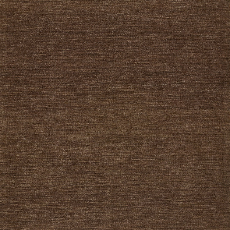 James Hand-Tufted Brown Wool Rectangular Area Rug 4' x 6'