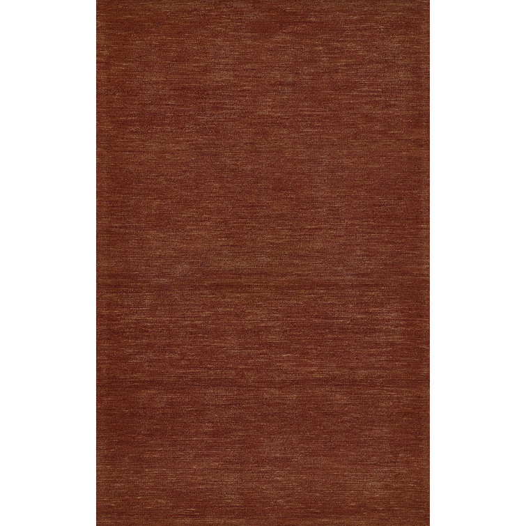 James 5'x8' Rust Hand-Tufted Wool Area Rug