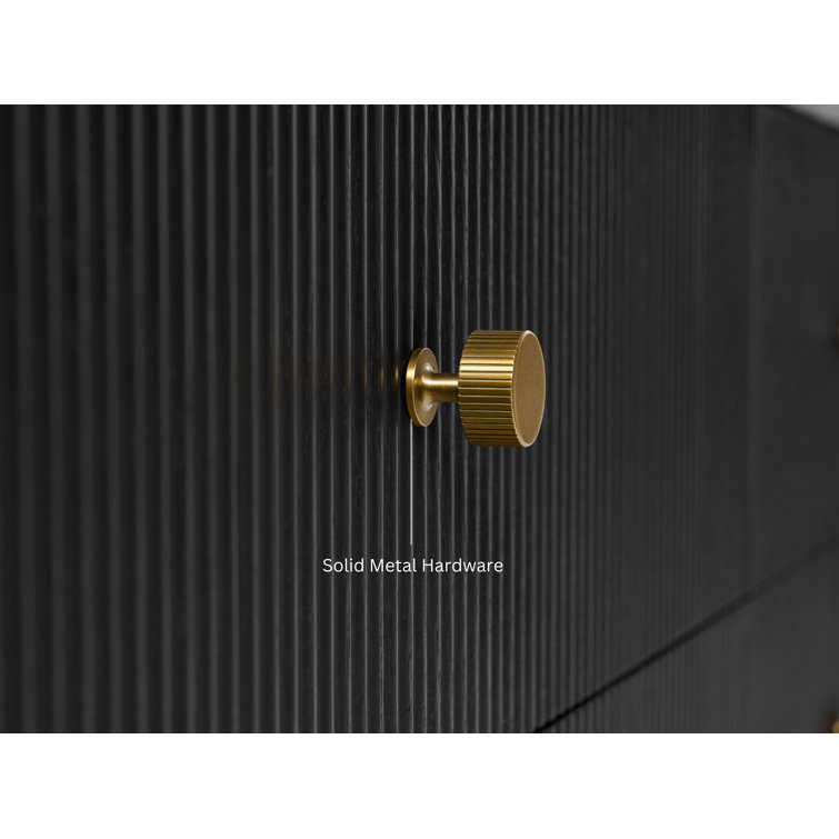 Black Oak 48" Vanity with White Quartz Top and Gold Knobs
