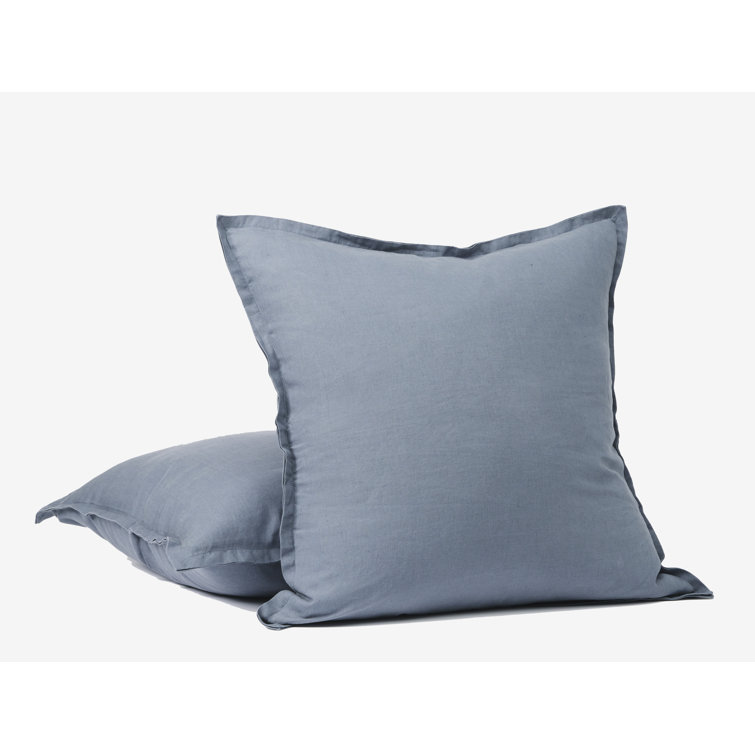 Harbor Blue Organic Cotton Lumbar Pillow Cover