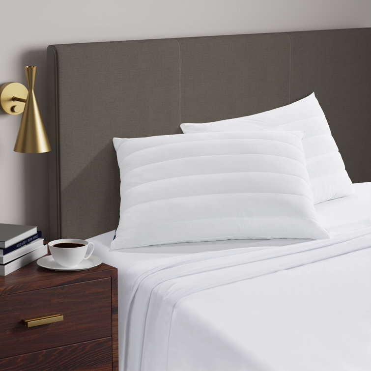 White Medium/Firm Hypoallergenic Cooling Bed Pillows Set of 2