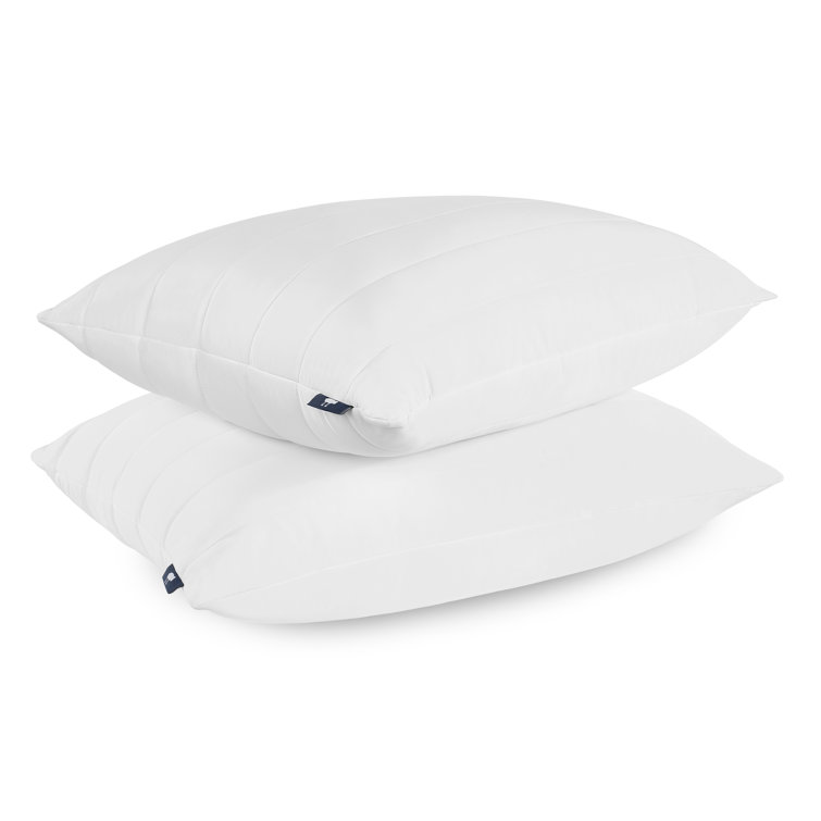 White Medium/Firm Hypoallergenic Cooling Bed Pillows Set of 2