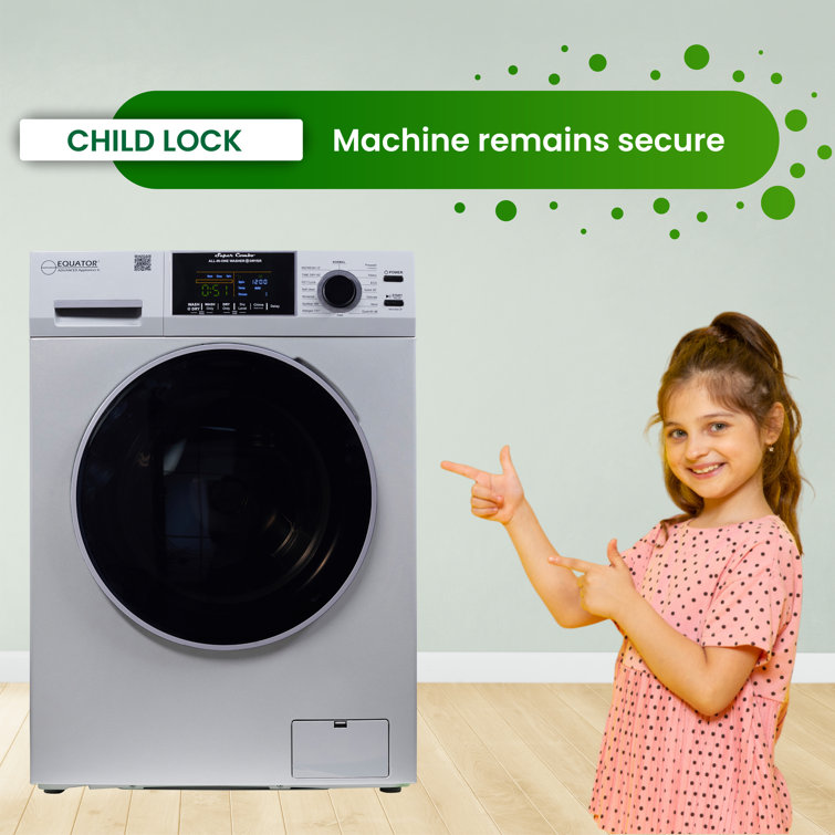Silver 1.62 cu. ft. Stainless Steel Smart Washer Dryer Combo