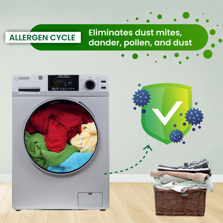 Silver 1.62 cu. ft. Stainless Steel Smart Washer Dryer Combo